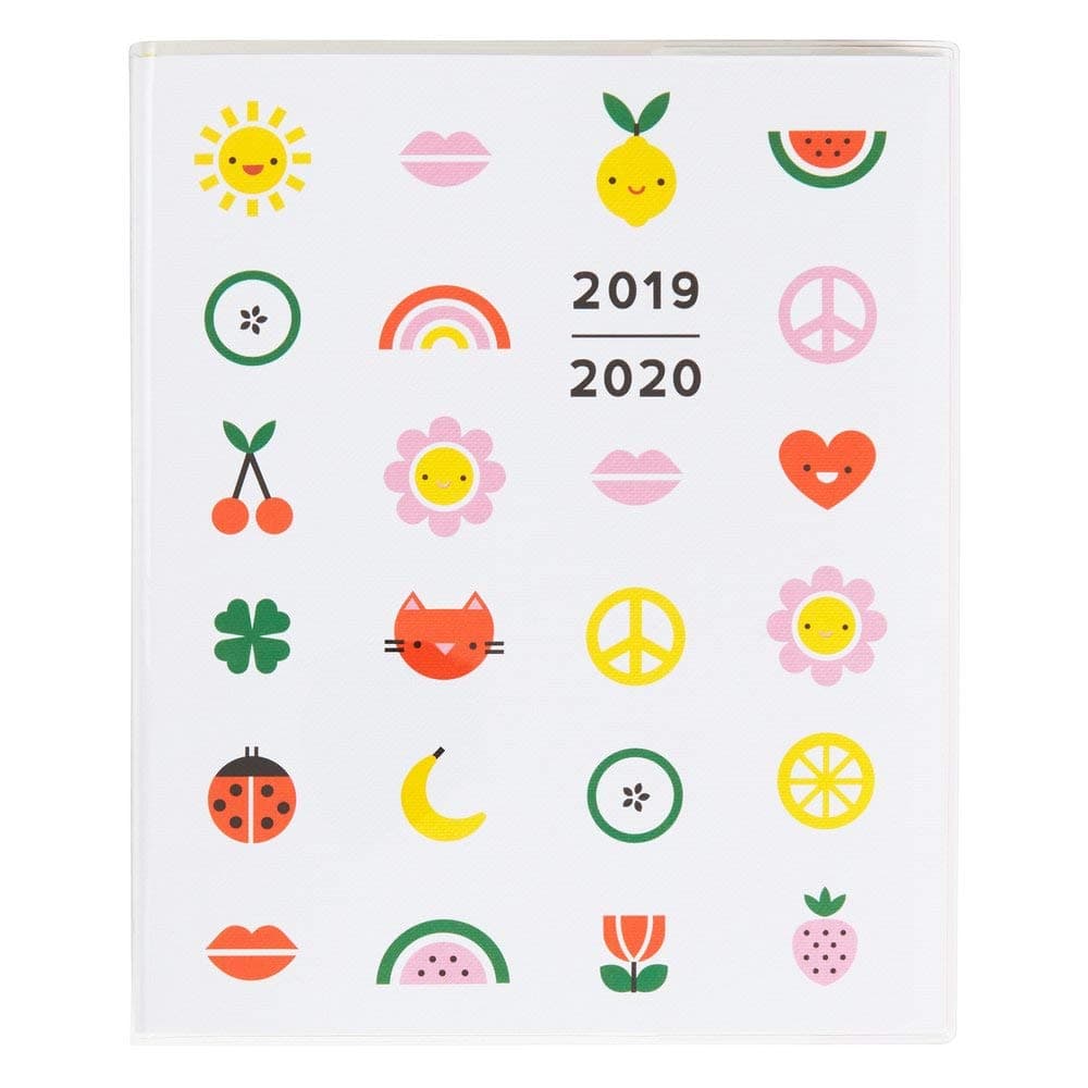 kikki.K 19/20 Weekly Diary Large: Cute - White, 1 Count