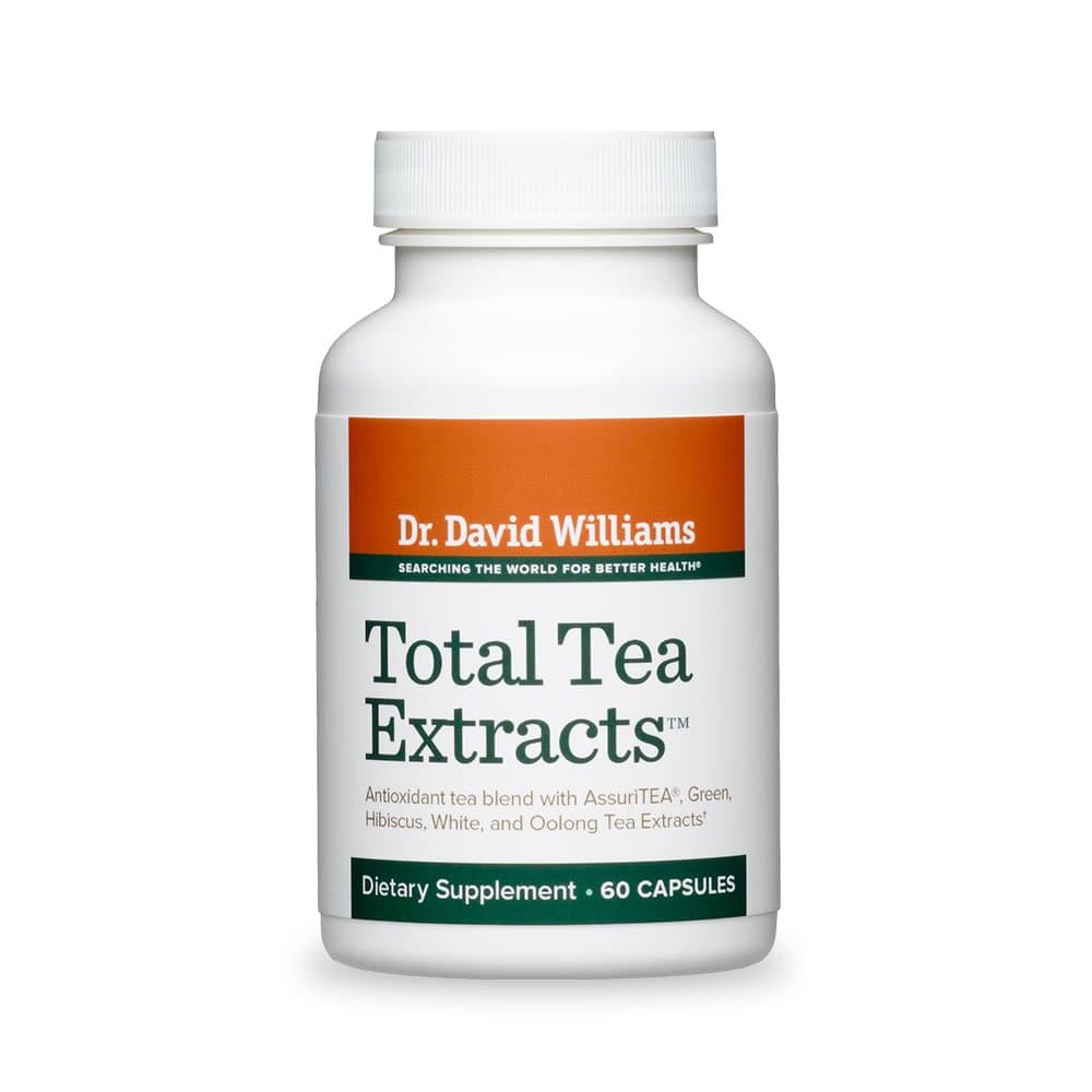 Dr. David Williams’ Total Tea Extracts with EGCG Includes a Unique Combination of 5 Tea’s for Antioxidant, Cardio, and Total Body Support, 60 Capsules (30-Day Supply)