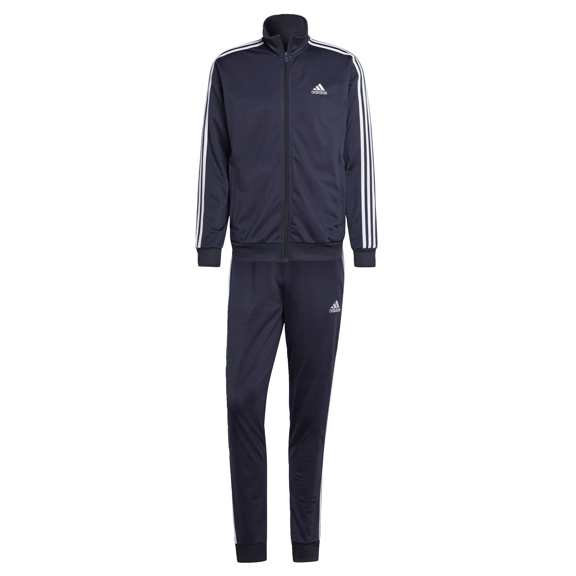 adidasMen's 3 Stripes Tracksuit, Legend Ink/White, M