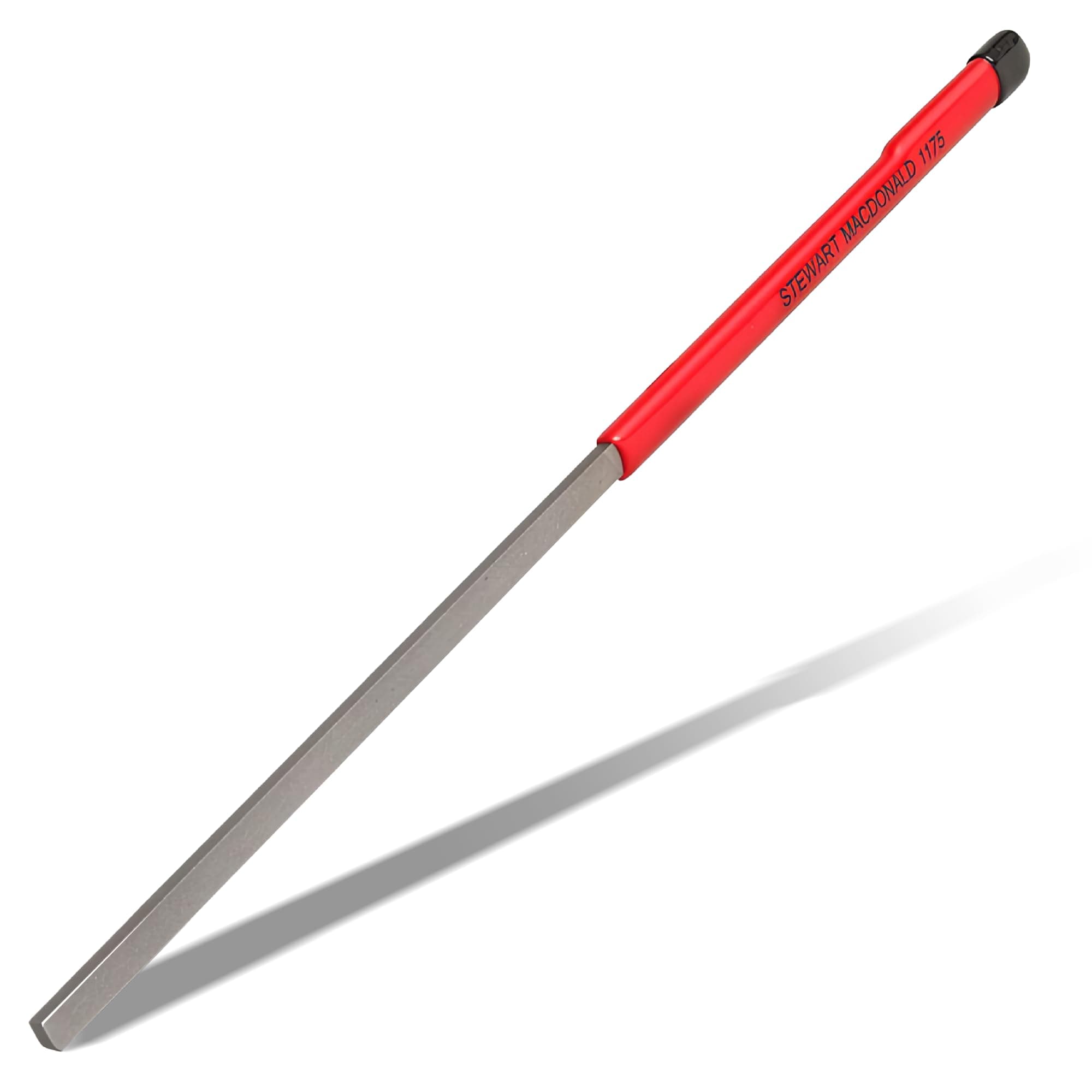 StewMac Fret End Dressing File - Professional Luthier Tool - Fix Sharp Guitar Fret Ends - For Rounding, Shaping, and Deburring - Works on Stainless Steel Frets Too!