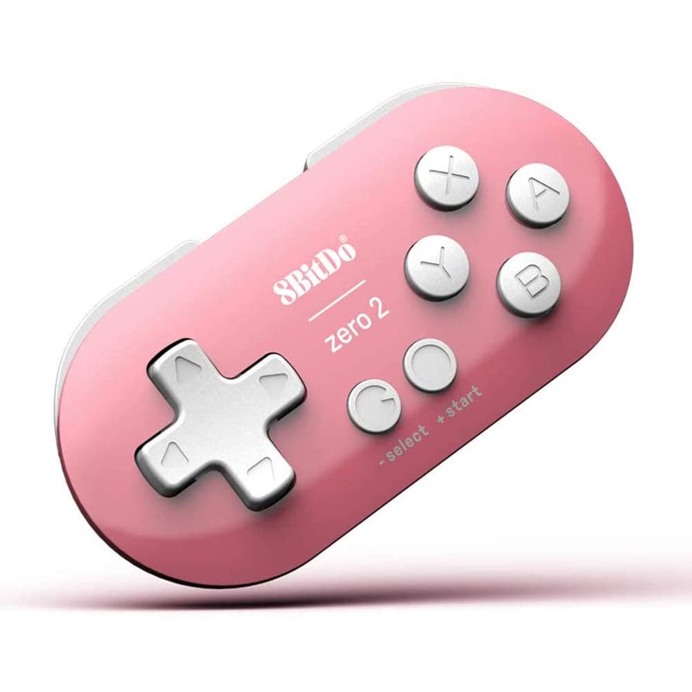 8Bitdo Zero 2 Mini Bluetooth Gamepad for Switch Windows Android MacOS Steam Raspberry Pi (Pink)