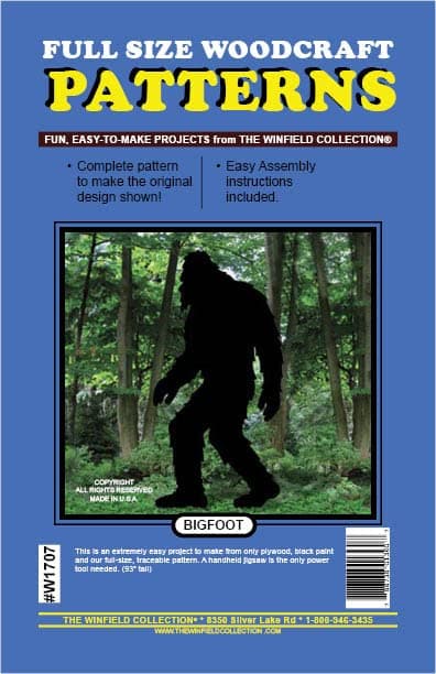 Paper Pattern Only - 7 Foot Bigfoot Woodworking Project Plan