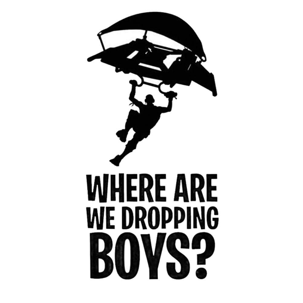 BRUIO Black Game Wall Sticker Creative Dropping Boys Removable Wallpaper Waterproof Art Multi-Purpose Decoration Decals,1PC