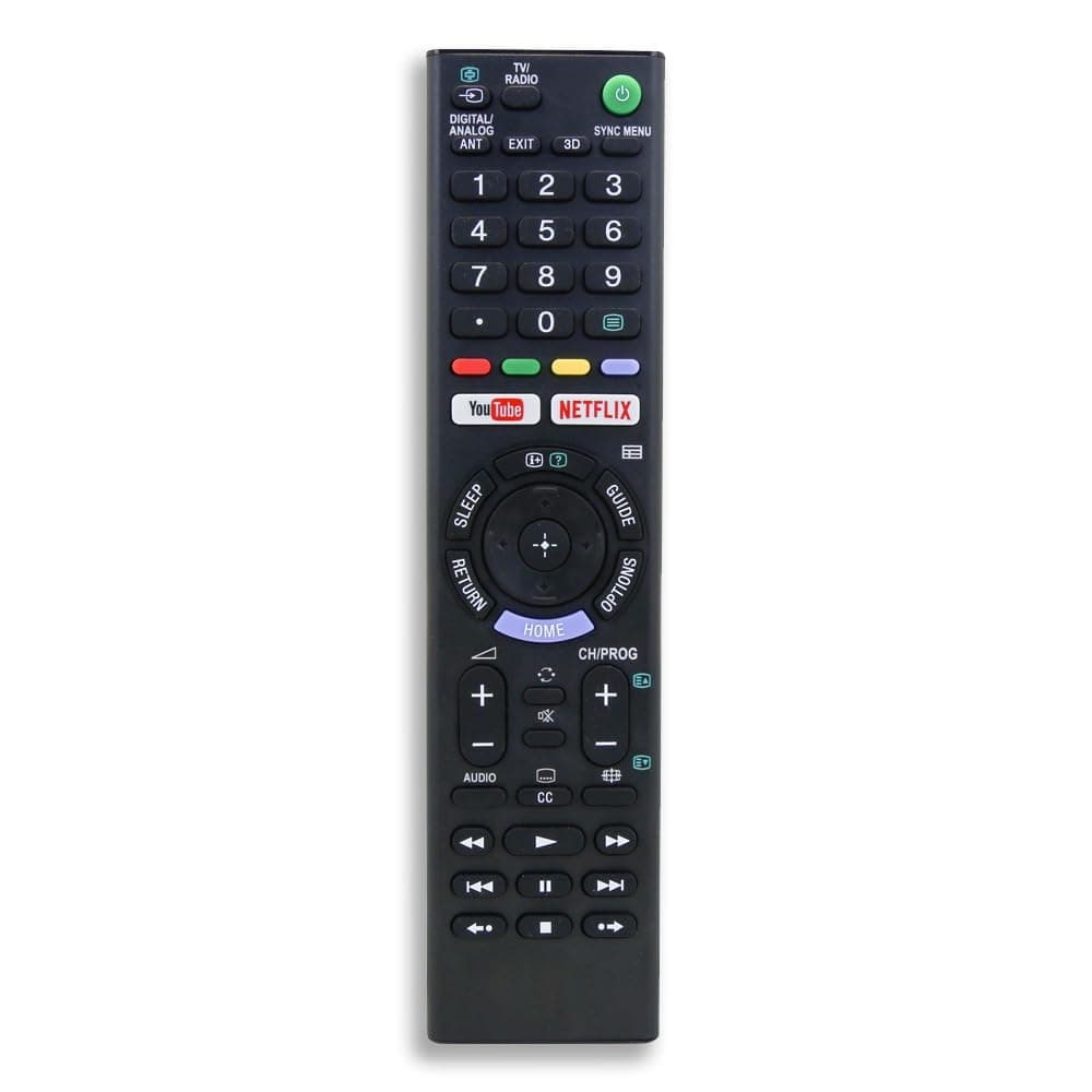 ZdalaMit Remote Compatible for Sony Bravia LCD/LED/UHD/OLED 4K Ultra HD TV Remote Control & with YouTube and Netflix Hotkeys, Original Sony Smart Android TV Remote Control [Black]