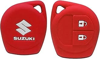 ACUTAS Silicone Car Key Cover for Maruti Suzuki S Presso,Swift,SX4,DZire,Ignis,Alto,Vitara Brezza,Celerio,Ertiga,Ciaz,SCross,Baleno,Ritz 2 Button Key Cover ( Red )
