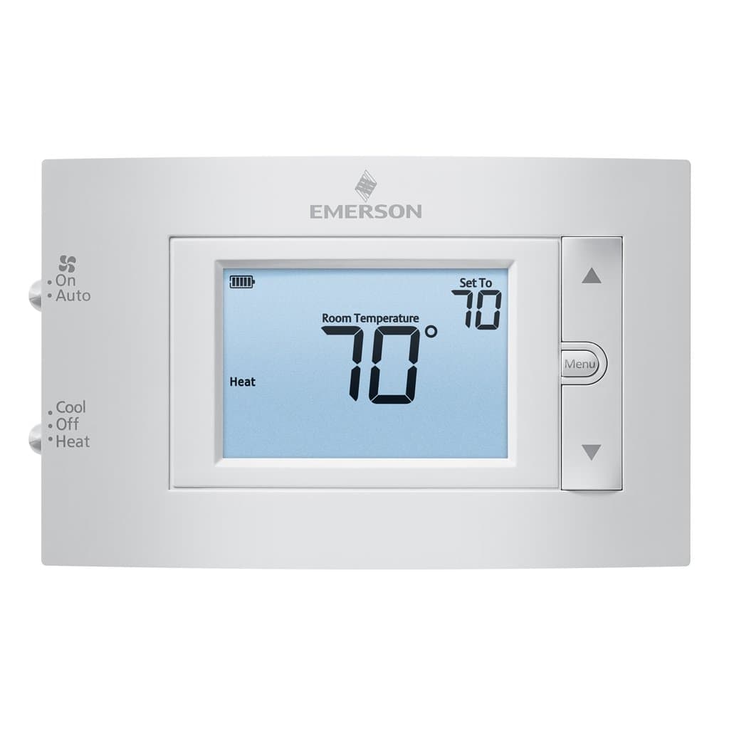 Emerson 1F83C-11NP Conventional (1H/1C) Non-Programmable Thermostat, White