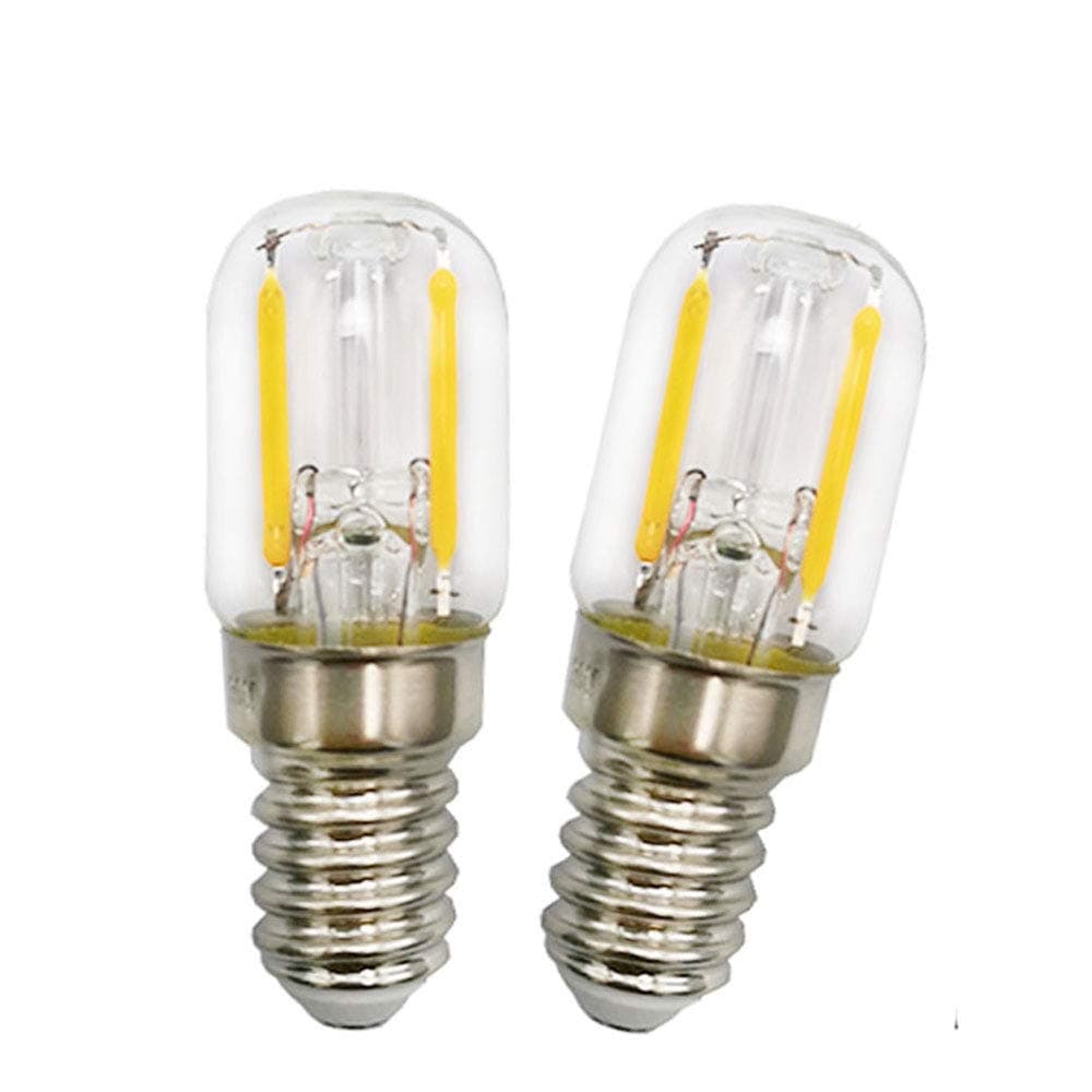 1.5W LED E14 Refrigerator Bulb Warm White 2700K SES Fridge Light Bulb 15W Halogen Equivalent Energy Saving Samll Edison Screw Bulb 220V Appliance Lamp for Cooker Hood Freezer (Non-dimmable, 2-Pack) [Energy Class F]