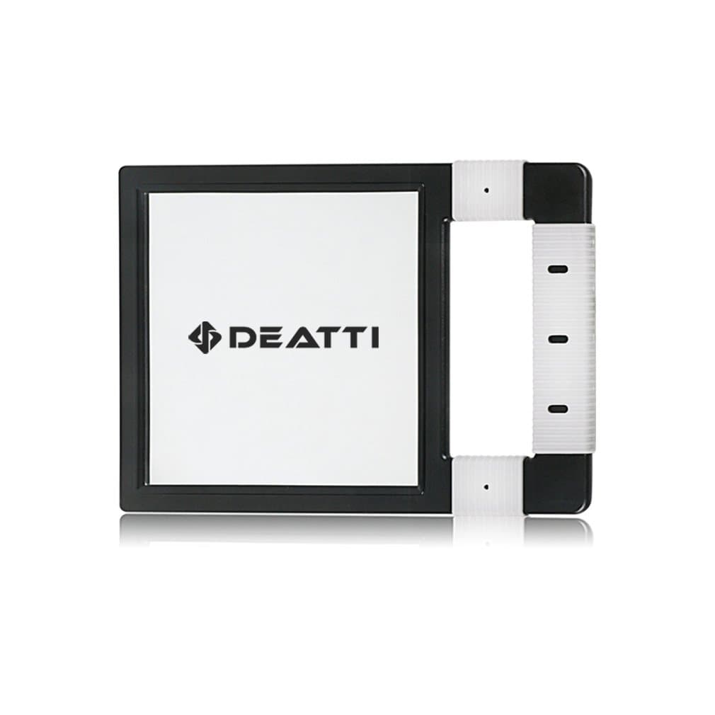 Large Hand Mirror Unbreakable with Silicone Handle by DEATTI, Black