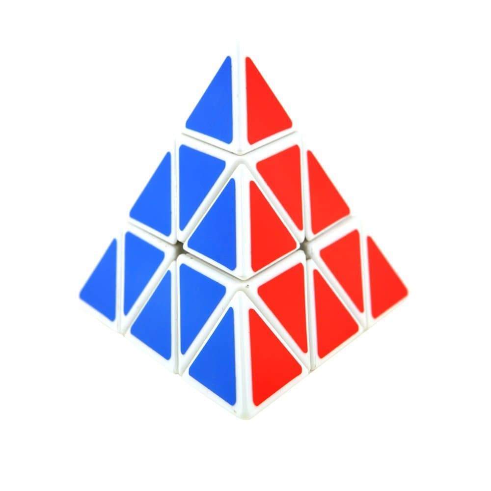 Tollboy Pyramid Magic Cube Speed Puzzle Twist Toy White Edge