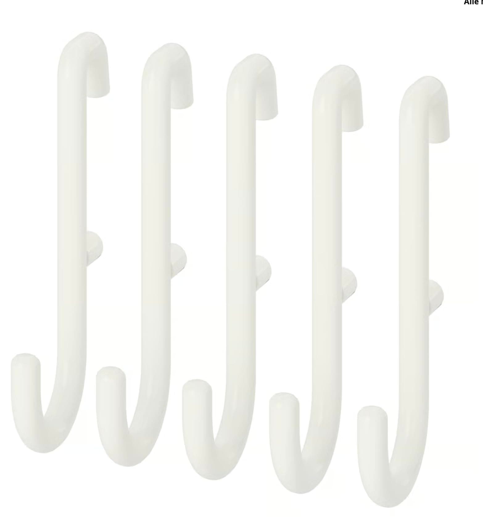 Steel,Epoxy/polyester Skadis Hook White / 5 Pack 203.208.02
