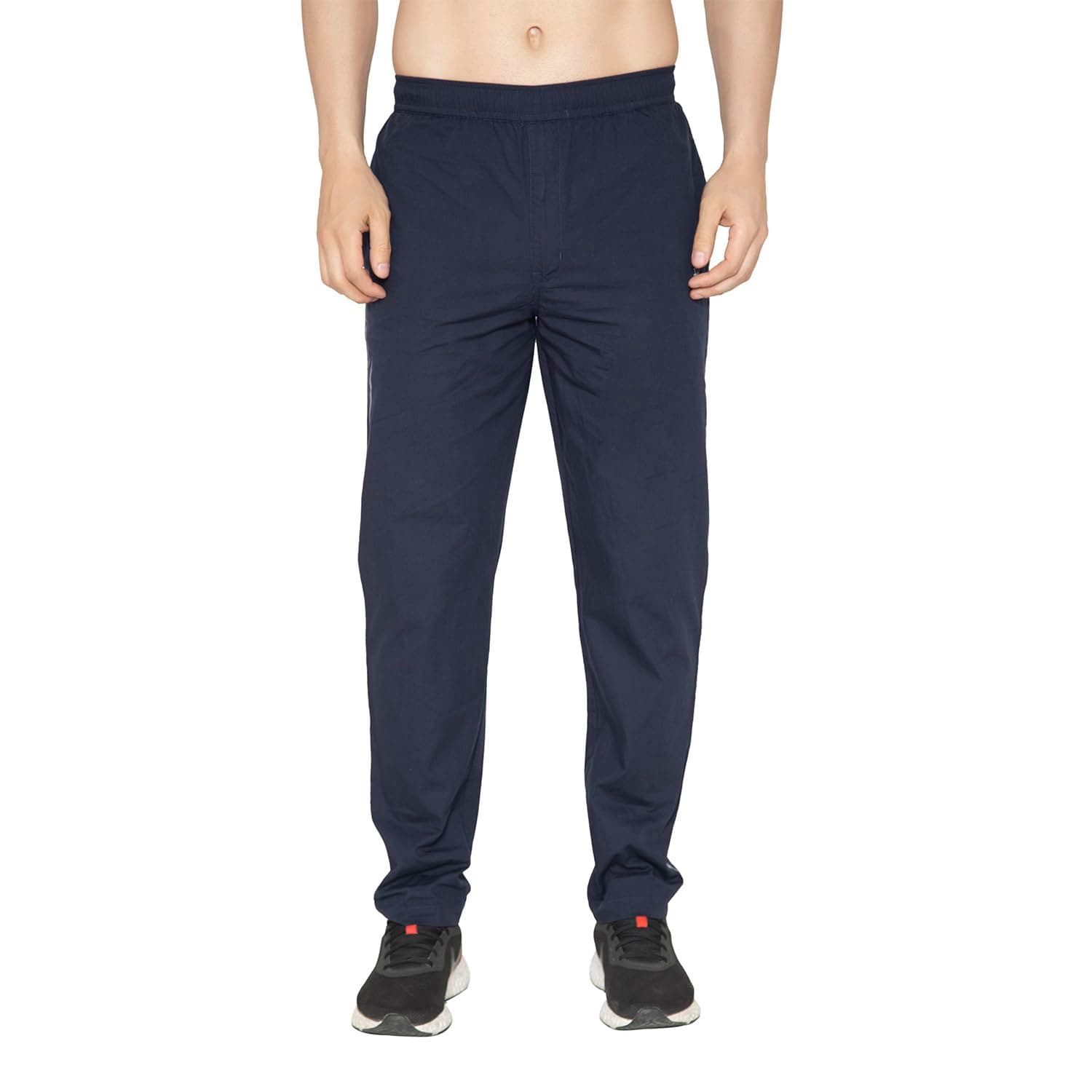 Bonjour Men's Trackpants with Zipper Pockets || Joggers Athletic Pants for Workout || Gym Joggers || Running Lowers || Sports Trousers||Solid Pajama's for Men - PO1