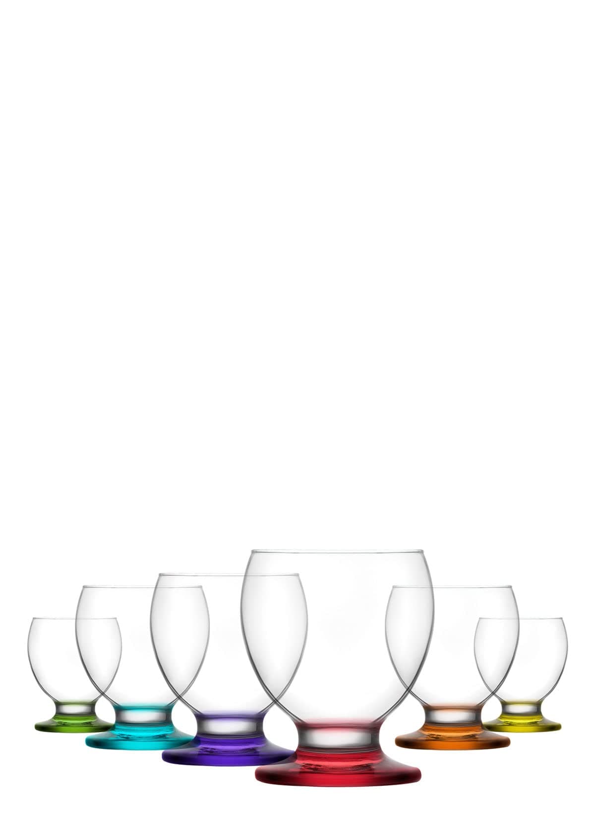 LAV NEC 14PT068FC Colored Drinking Glass, 9 oz, Clear