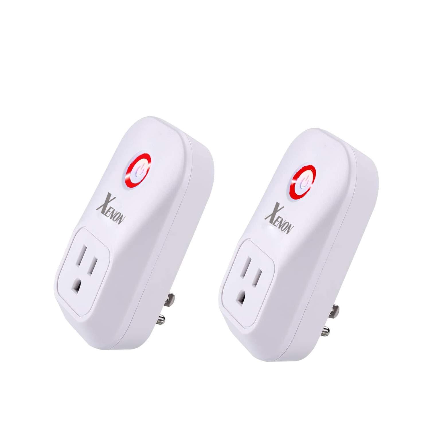 Xenon Smart WiFi Plug, Compatible with Alexa and Google Assistant, iOS Android UL Listed E 489132, Timer, 2 Pack