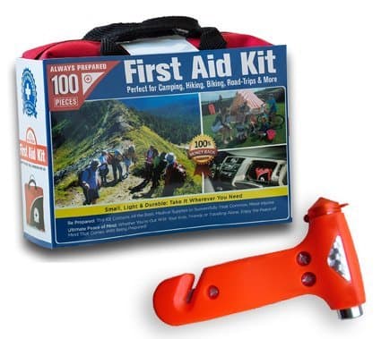 Always Prepared 126 Piece First Aid Kit - All-Purpose Lightweight Portable Emergency First Aid Survival Kit - School Supplies, Dorm First Aid Kit, Trauma Kit