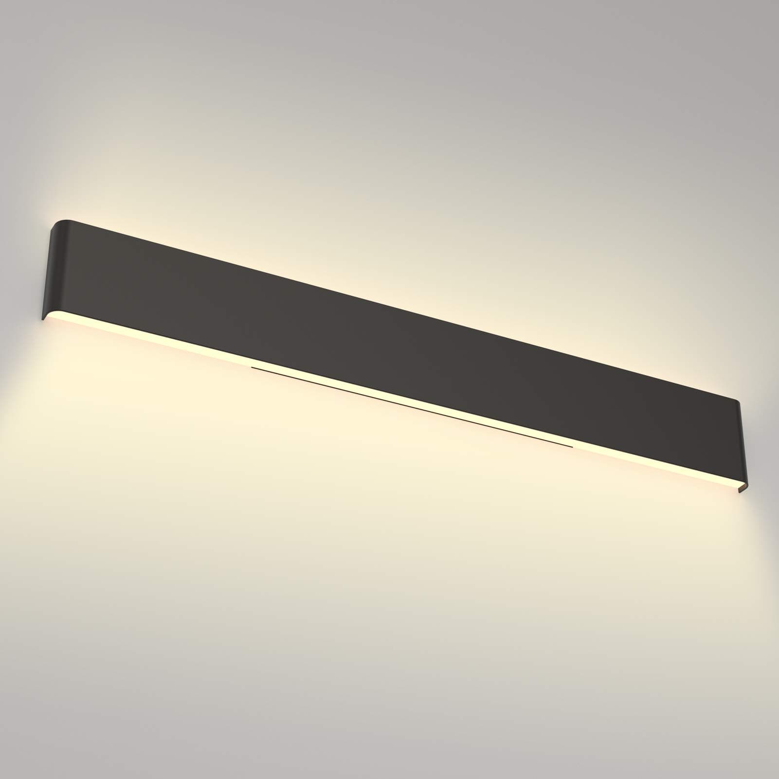 43.3in/40W LED Matte Black Modern Vanity Light Up and Down Wall Mount Light Indoor Wall Light for Bathroom Lighting Fixtures (Warm Light 3000K)