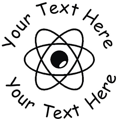 22mm Pre-Inked Custom, Personalised Teacher Stamp - Physics