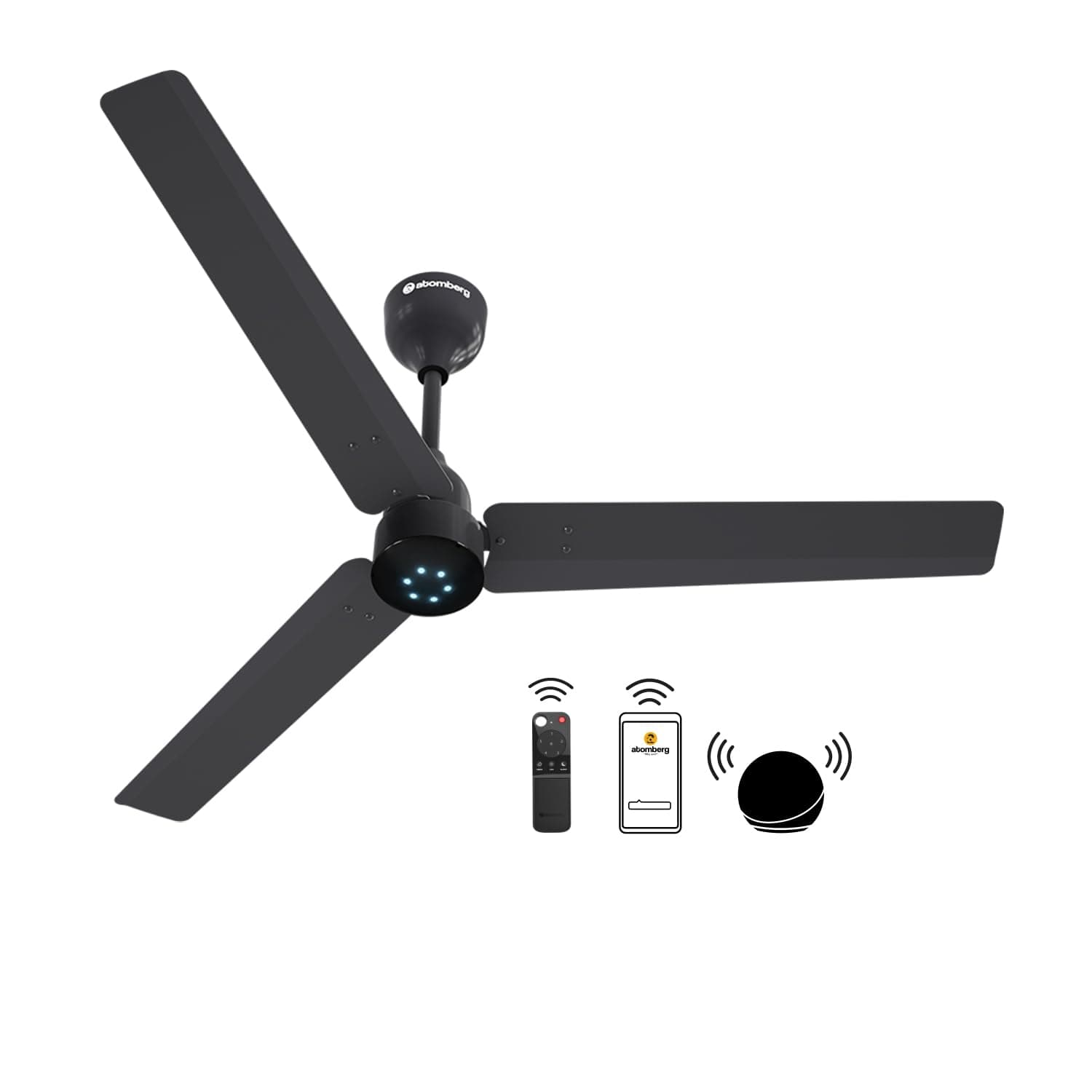 atomberg Renesa Smart 1200mm BLDC Ceiling Fan with IoT & Remote | Energy Efficient Ceiling Fan | Ceiling fan for Living Room | High Air Delivery with LED Indicators (Pebble Grey)