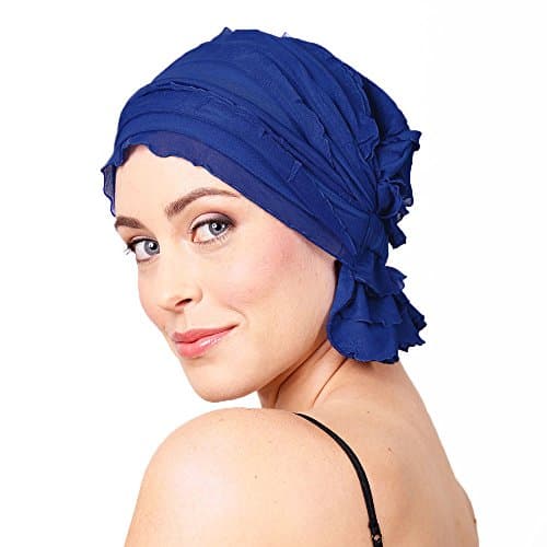 Chemo Beanies (Royal Blue Ruffle, Alexandria