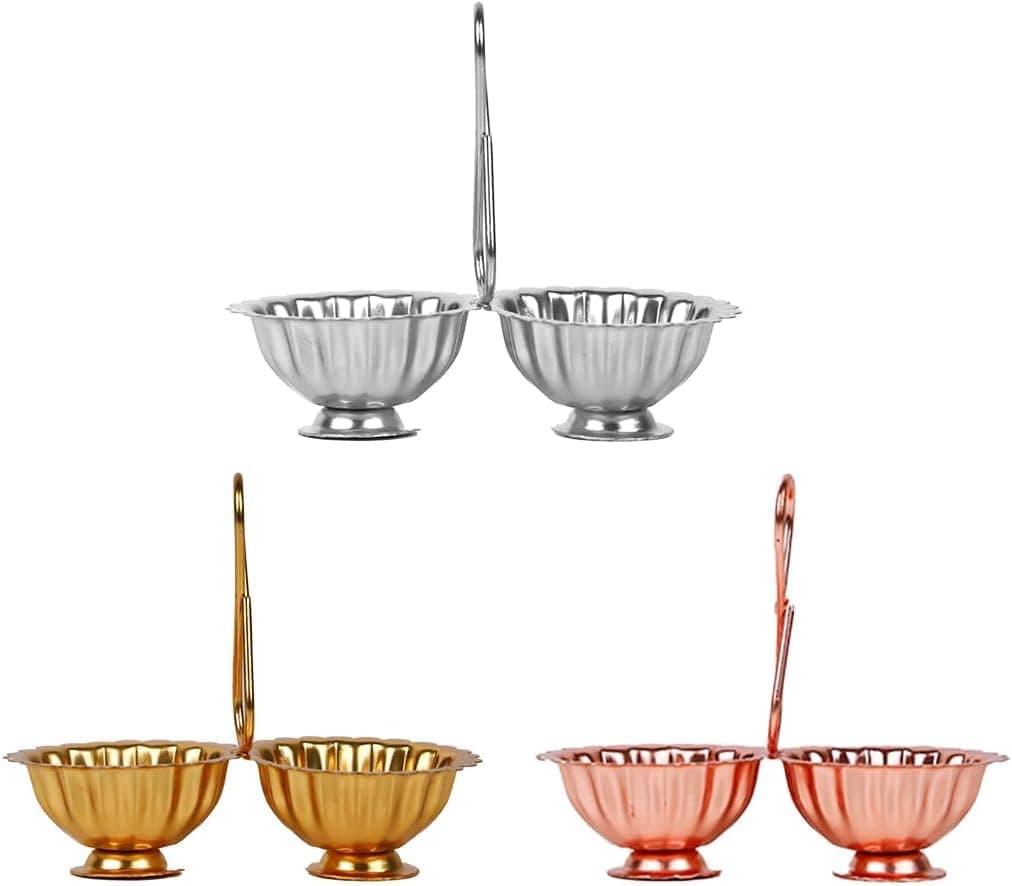 Shubhkart Haldi Kumkum Stand - Assorted (Pack of 3)