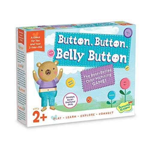 Peaceable Kingdom Button, Button, Belly Button Coloring Matching Game for You and Your 2-Year-Old