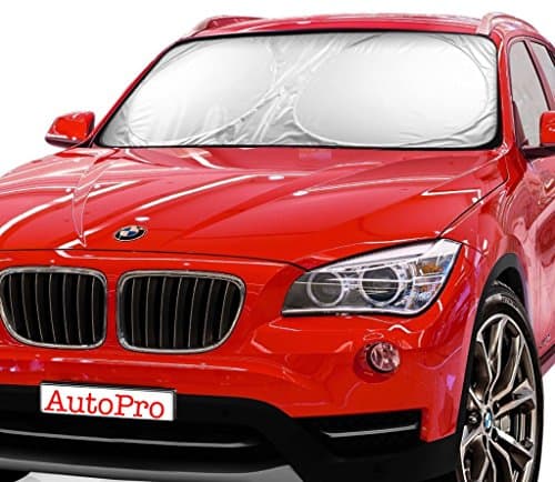 Large Car Windshield SunShade With Side Window Shades + Storage Bag Included. Lightweight/Hassle Free Protection From The Sun And Heat For MiniVans-SUV's and Pick-Up Trucks (63" x 34")