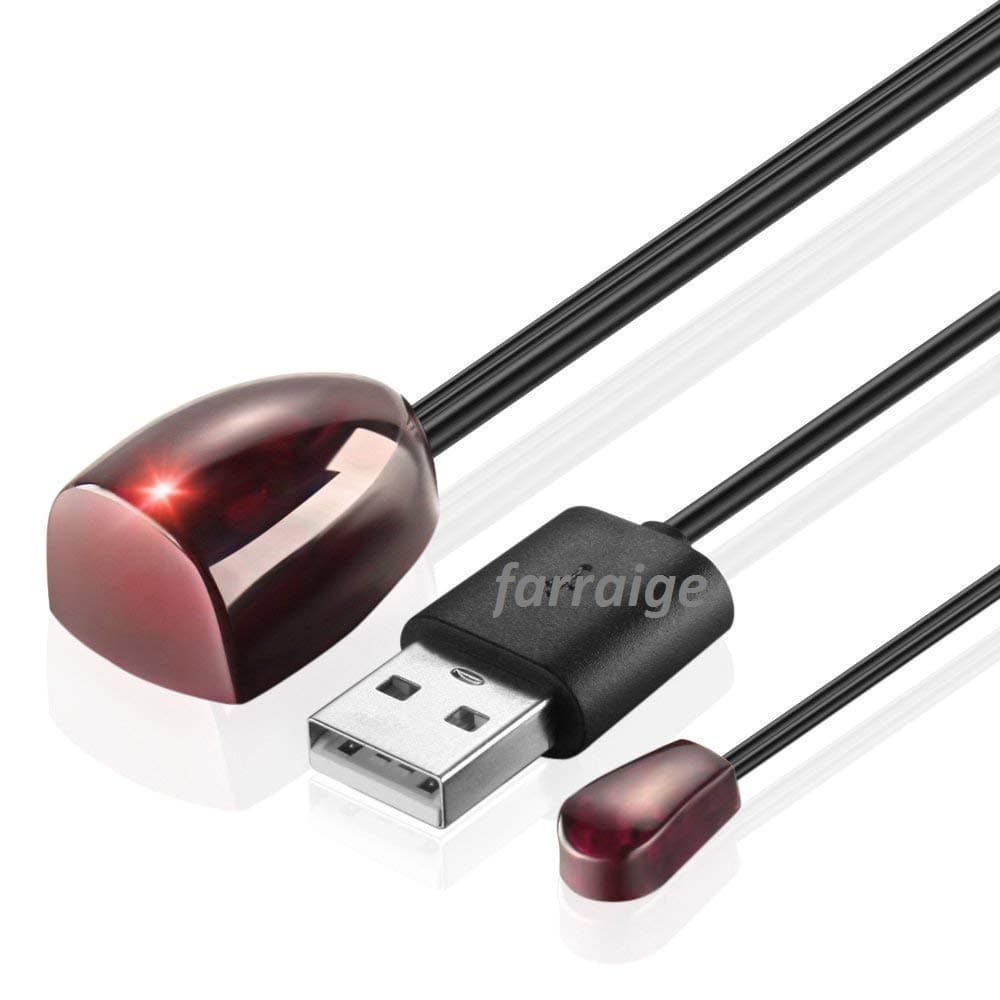 Farraige® Infrared Remote Extender Blaster Receiver Emitter Repeater System Kit, IR Extender for Audio, TV, Set top Box and Other IR Infrared Remote Control Devices, 1.5 Meter