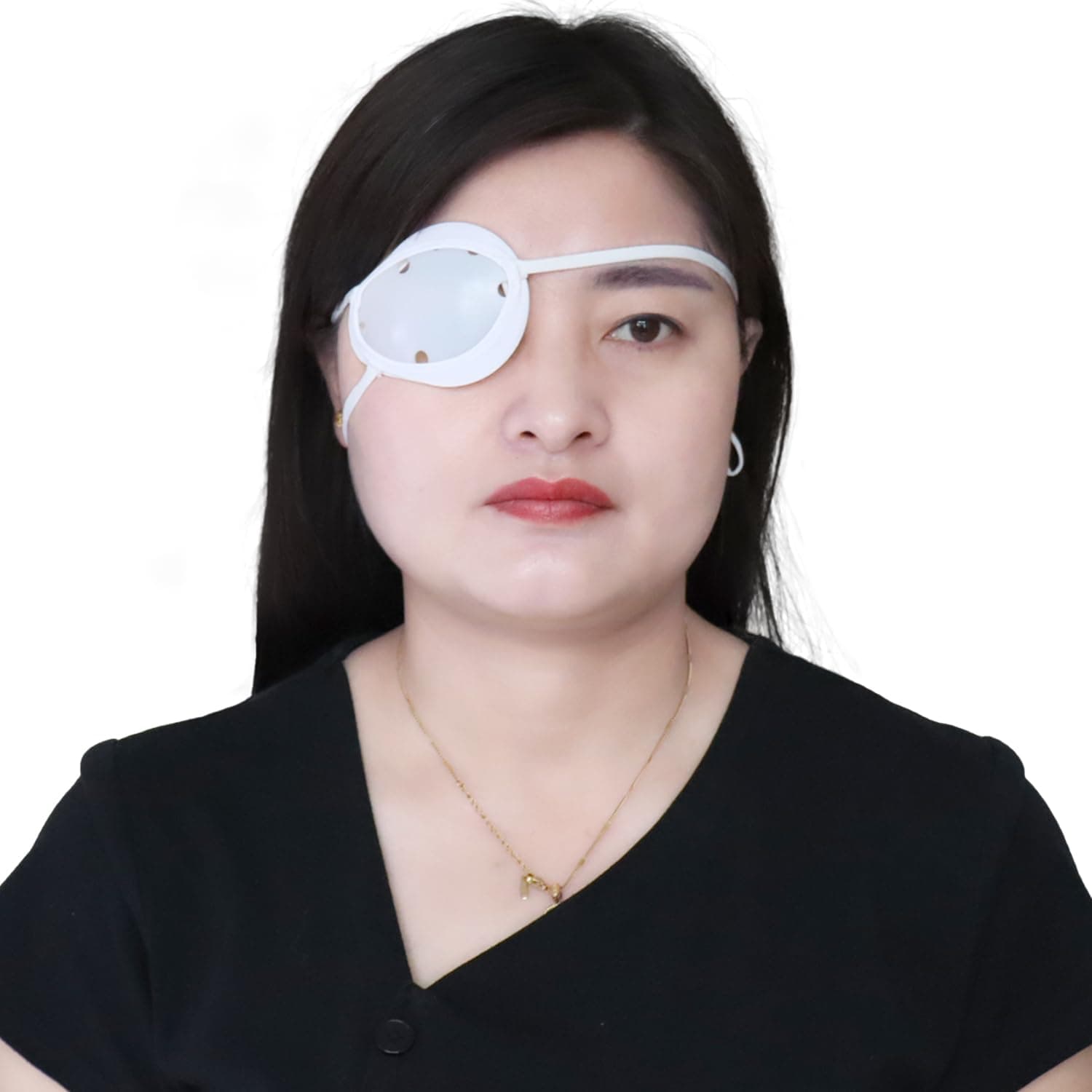 2 Pack Cataract Surgery Eye Patch Covered Edge Eye Shield Patch for Eye Surgery Recovery Covering Breathable After Surgery Eye Protection White Patch
