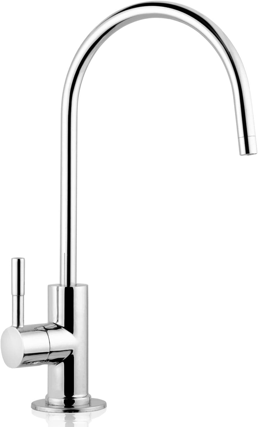 iSpring GA1-B 6.5"x11" 14oz Solid Brass Heavy Duty Water Filter Designer Faucet, Fits Most Reverse Osmosis Units - EU Style High-Spout, Luxury Chrome