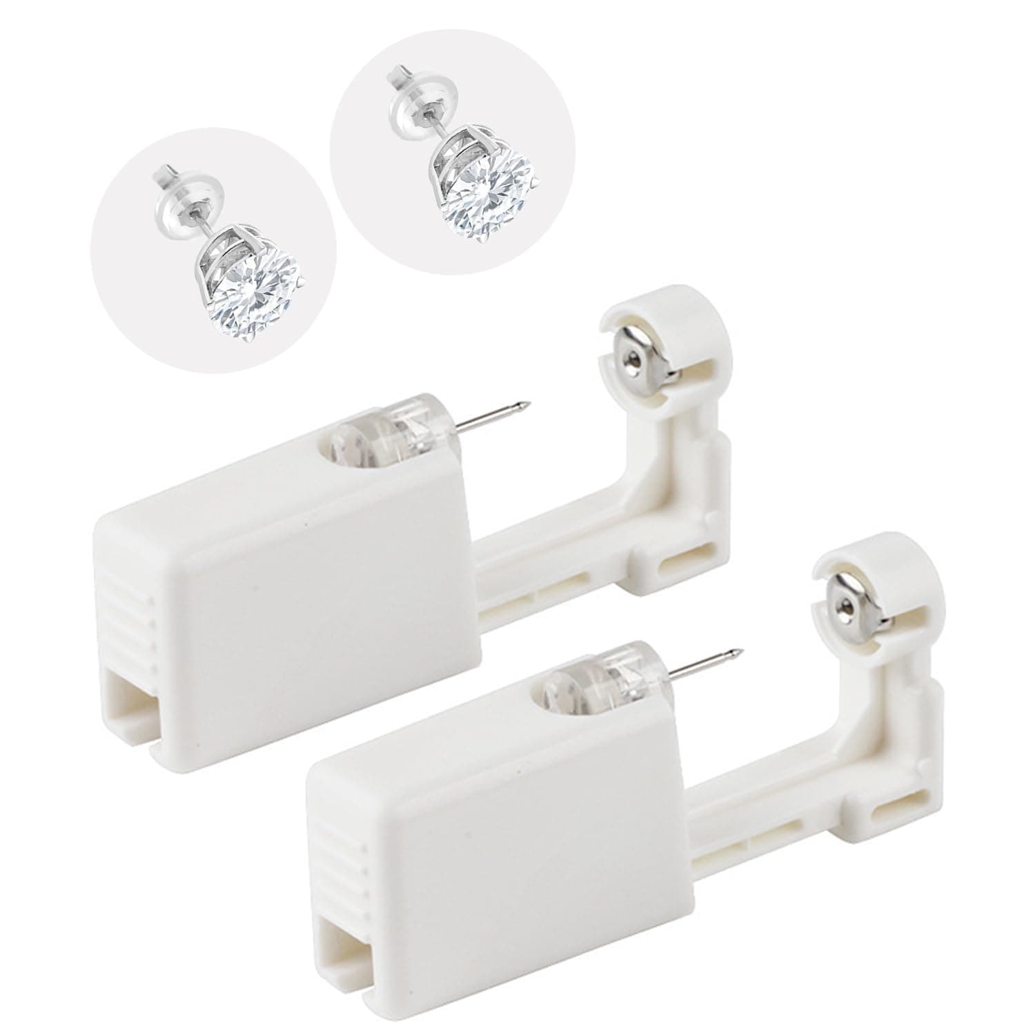 Disposable Ear Piercing Kit Painless Ear Piercing Gun Tool with Ear Studs, 2 Pack