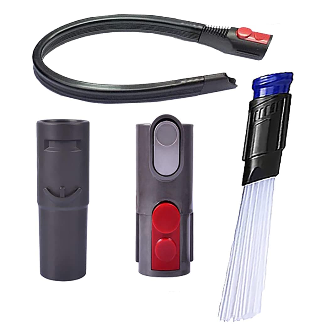 Flexible Extension Crevice Tool Compatible with Dyson V11 V10 V8 V7 Vacuum Cleaner with Quick Release Attachment Universal Tool Adapter Converter