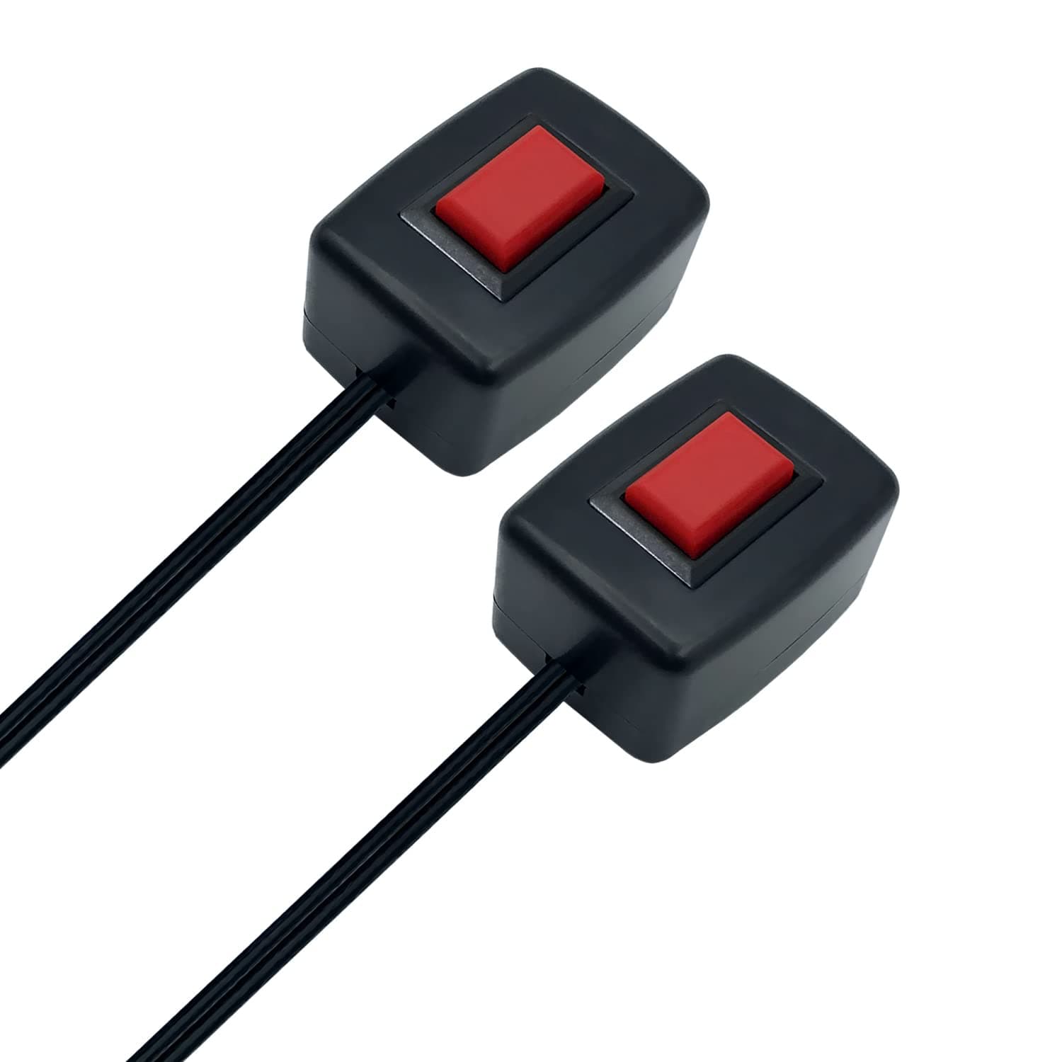 DXX 2pcs Momentary Push Button Switch 12V 24V Off-On Double Sided Adhesive Mount Surface Mount Momentary Switch for Auto Momentary Start Switch Car Horn Switch