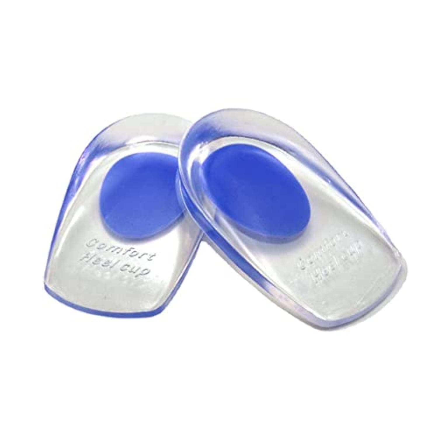 1 Pair Soft Silicone Increase Heel Support Pad Cup Gel Shock Cushion Orthotic Insole Plantar Care - Random Color - One Size