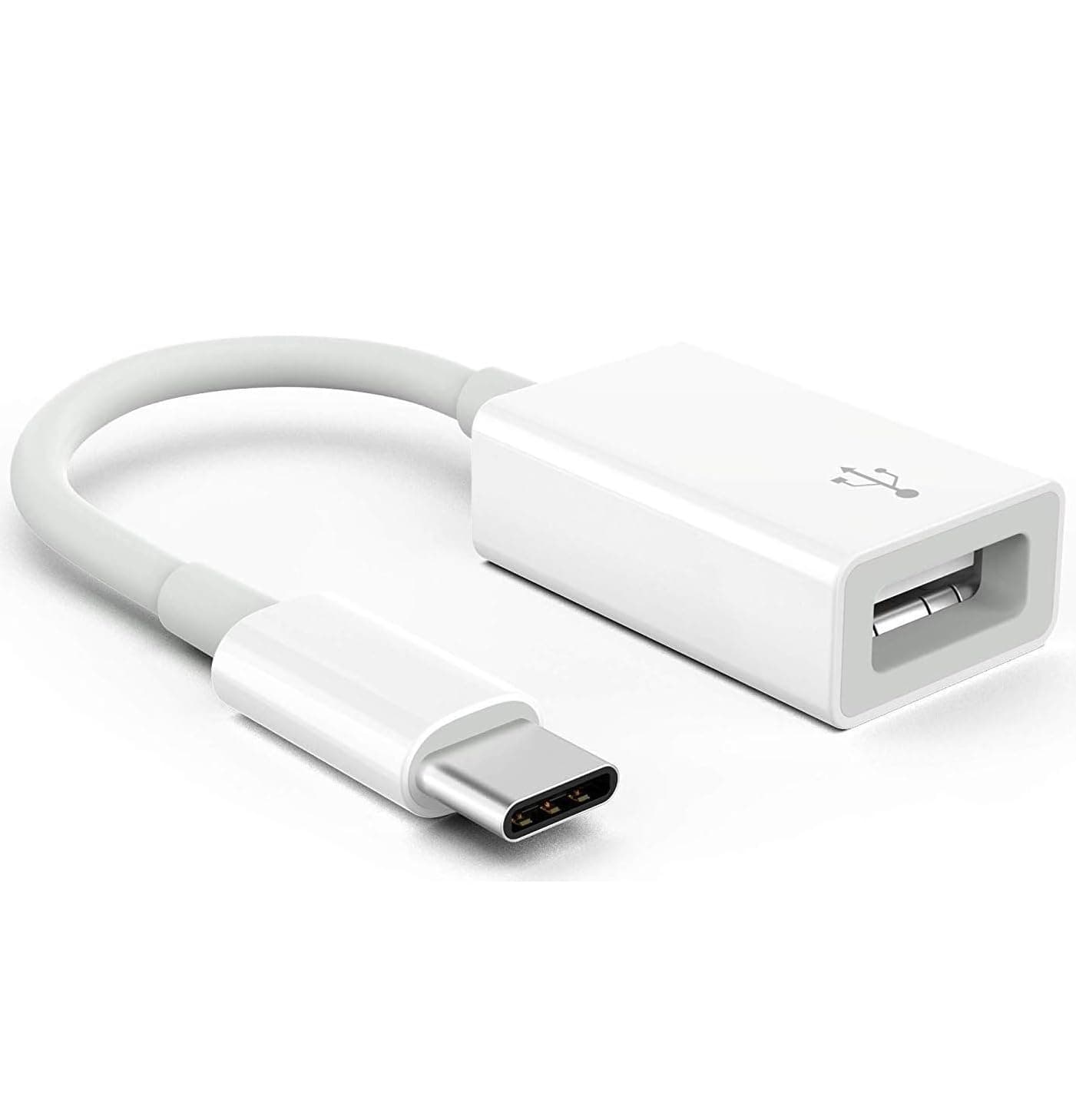 Apple USB-C to USB Camera Adapter, USB 3.0 OTG Cable for iPhone/iPad to Connect Card Reader, USB Flash Drive, U Disk, Keyboard, Mouse, Hubs, MIDI, Plug & Play (USB-C)