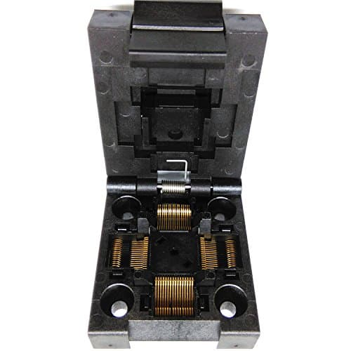 ALLSOCKETQFP64 QFP64 TQFP64 Test Socket Burn-in Socket-by Soldering, Pitch 0.5mm IC Size 10x10 QFP64-0.5-CP01N FPQ-64-0.5-06 Very High Quality