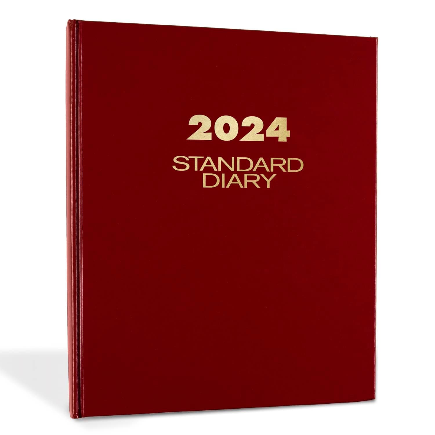 AT-A-GLANCE 2024 Daily Diary, Standard Diary, 7-1/2" x 9-1/2", Medium, Hardcover, Red (SD3741324)