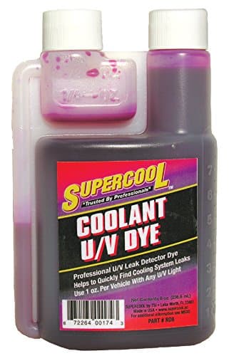 TSI Supercool RD8 Radiator Coolant Water Based U/V Leak Detection Dye (Self Measure Bottle), Purple, 8-Ounce Bottle