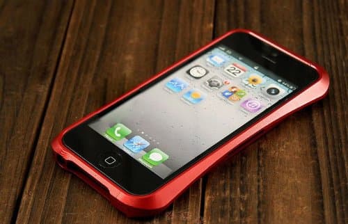 Hot Selling Brushed Metal Thin Waists Frame Bumper Case for Apple Iphone 5 5G Iphone5 Red