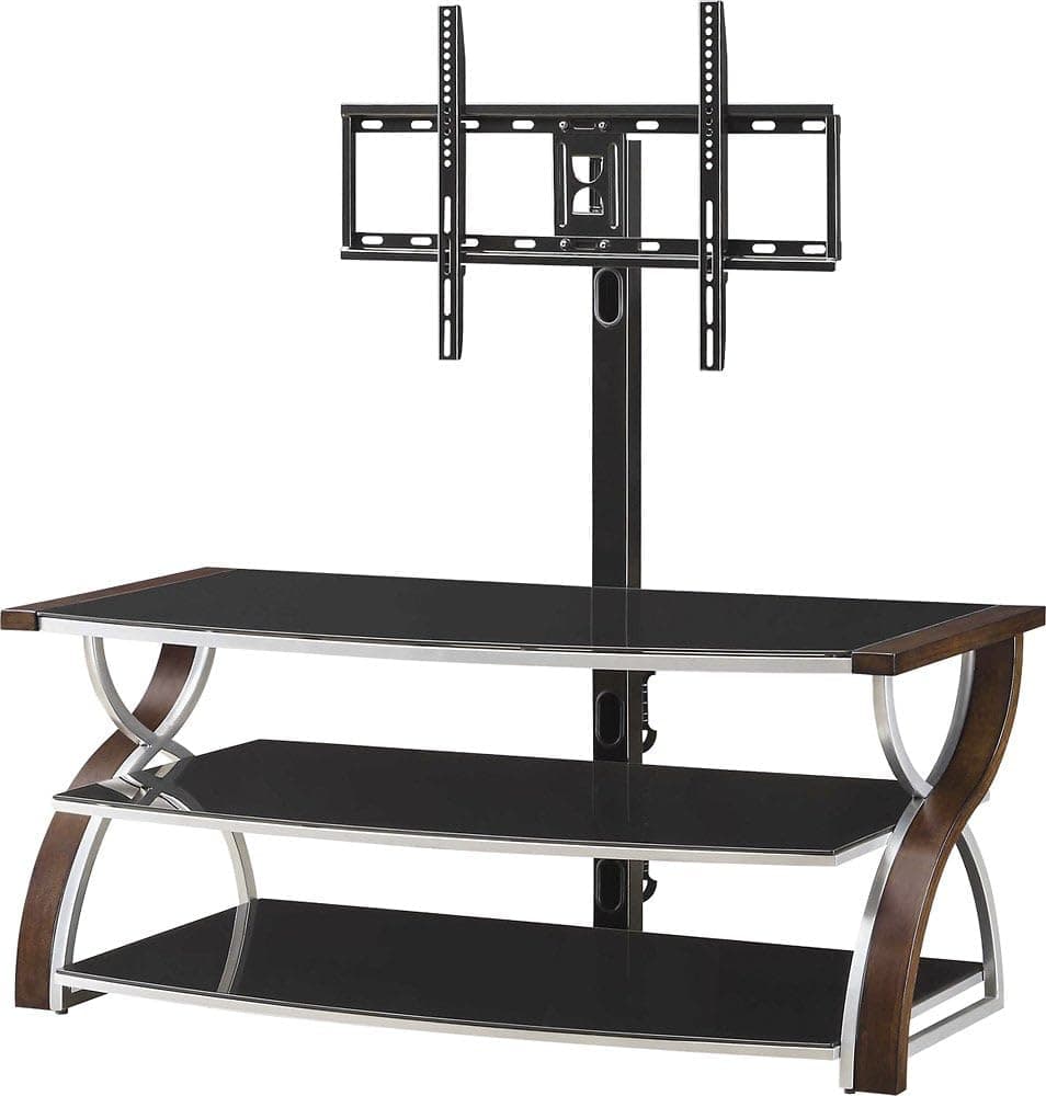 Whalen Payton Brown Cherry 3-in-1 Flat Panel TV Stand for TVs up to 65"