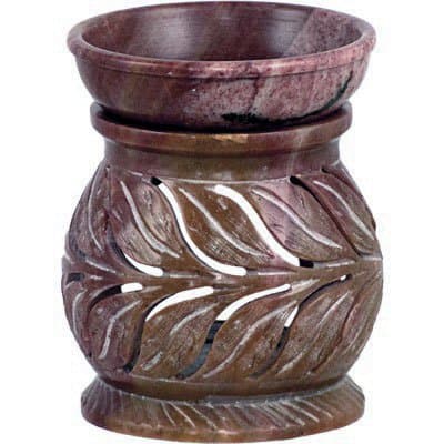 Aromatherapy Soapstone Essential Oil Diffuser by Windrose in Vine Design