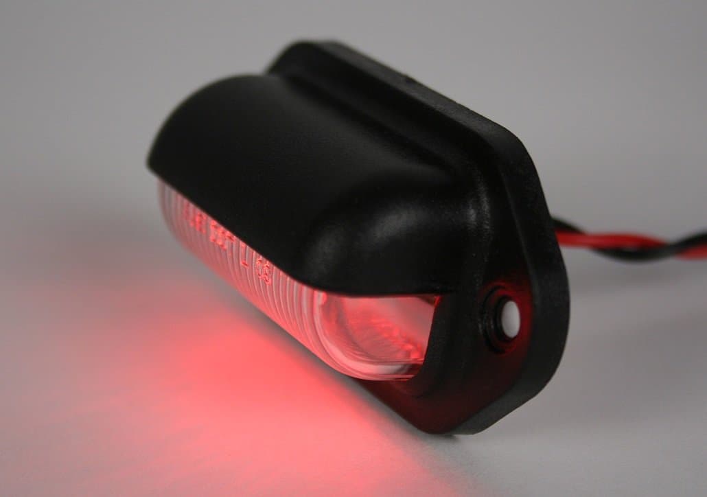 LED Convenience Courtesy LED Light - RED LEDs - Waterproof, Compact 12vdc Fixture Truck, Auto, RV, Aircraft lighting