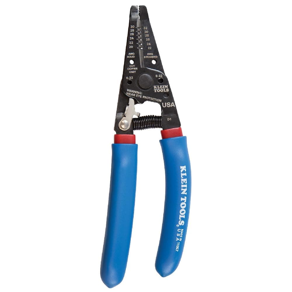Klein Tools 11057 Wire Cutter/Wire Stripper, Heavy Duty Wire Cutter Stripper for 20-30 AWG Solid Wire and 22-32 AWG Stranded Wire
