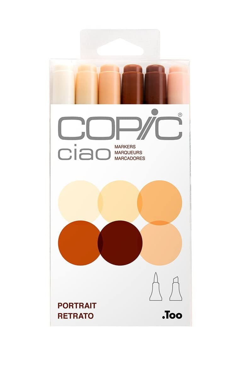 Copic Ciao Alcohol Markers 6pc Set, Portrait