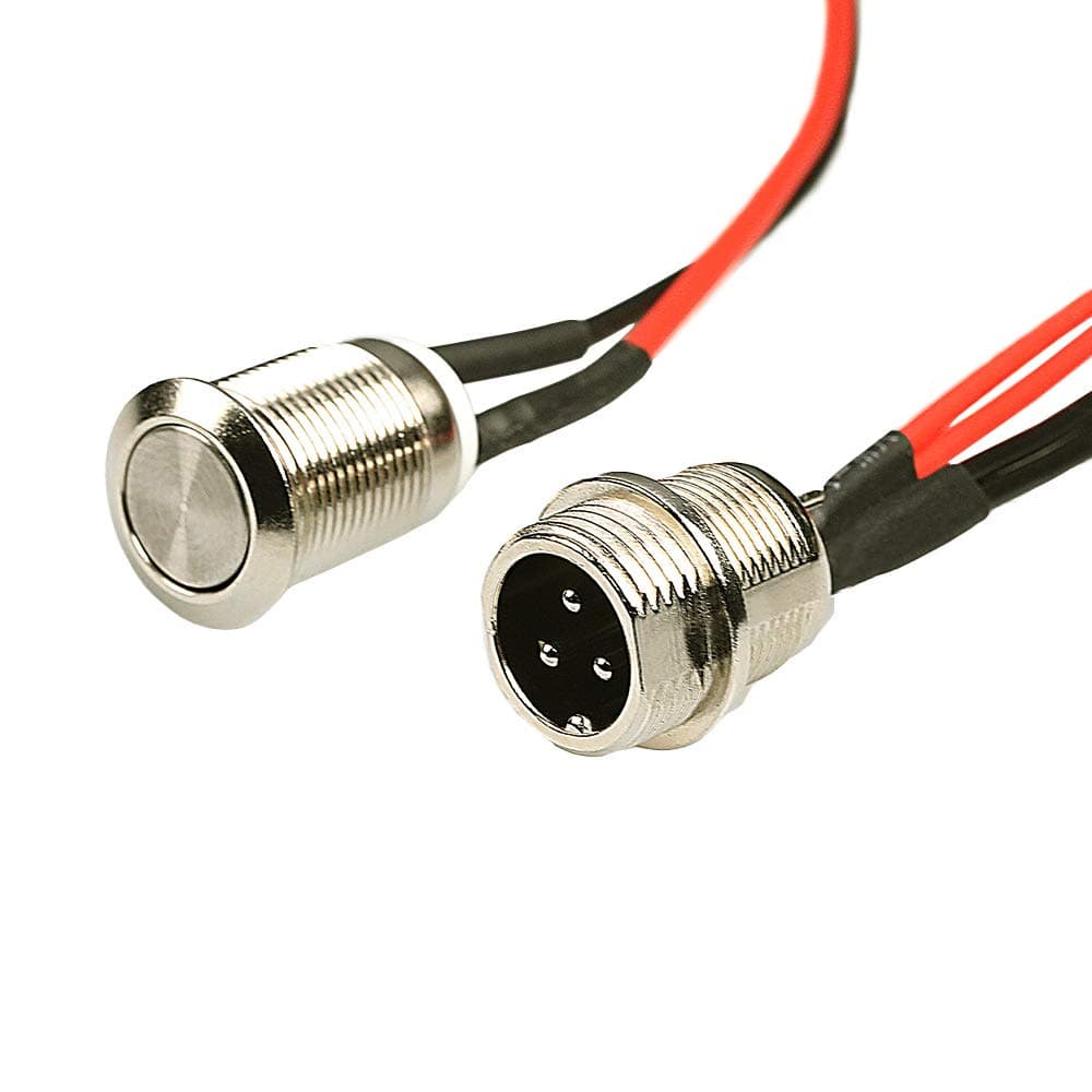 Hoverboard Charging port (4 Line) On/Off Switch Replacement for Hoverboard Self Balance Scooter,Power Cable kit with 3 prong port