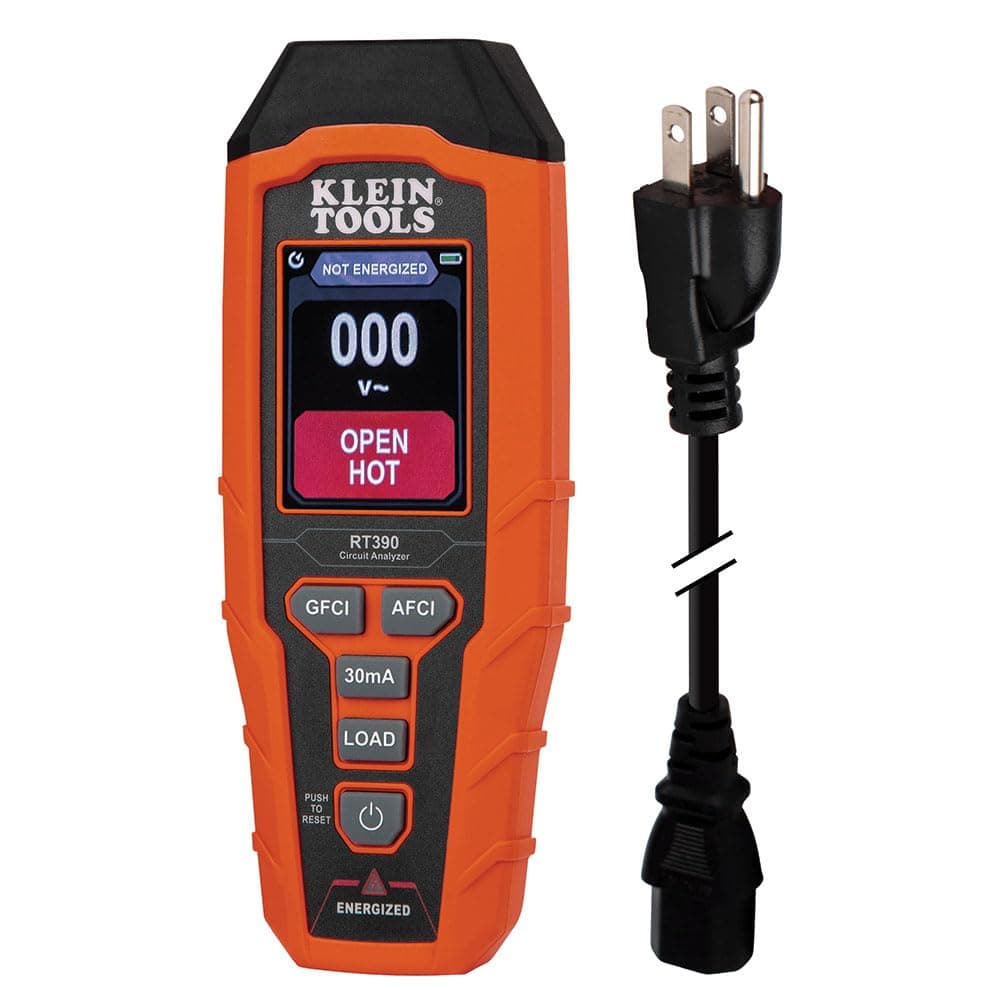 Klein Tools RT390 Circuit Analyzer with Large LCD, Identifies Wiring Faults, ...