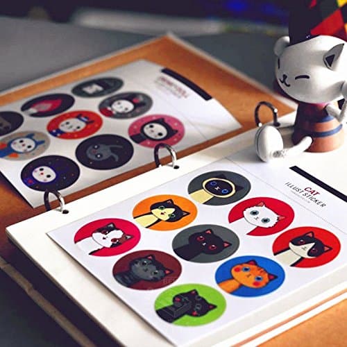 2 Sheets Cartoon Printed label paster diary decorative adhesive paper-Deco sticker gift tags seal sticker