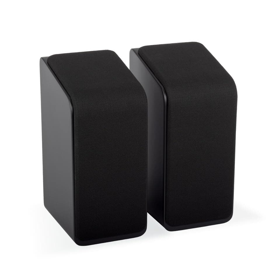 Platin Monaco 5.1 Wireless Home Audio Speaker System Upfiring Drivers Speaker Pair for 360 Immersive Wireless WiSA Surround Sound - Black