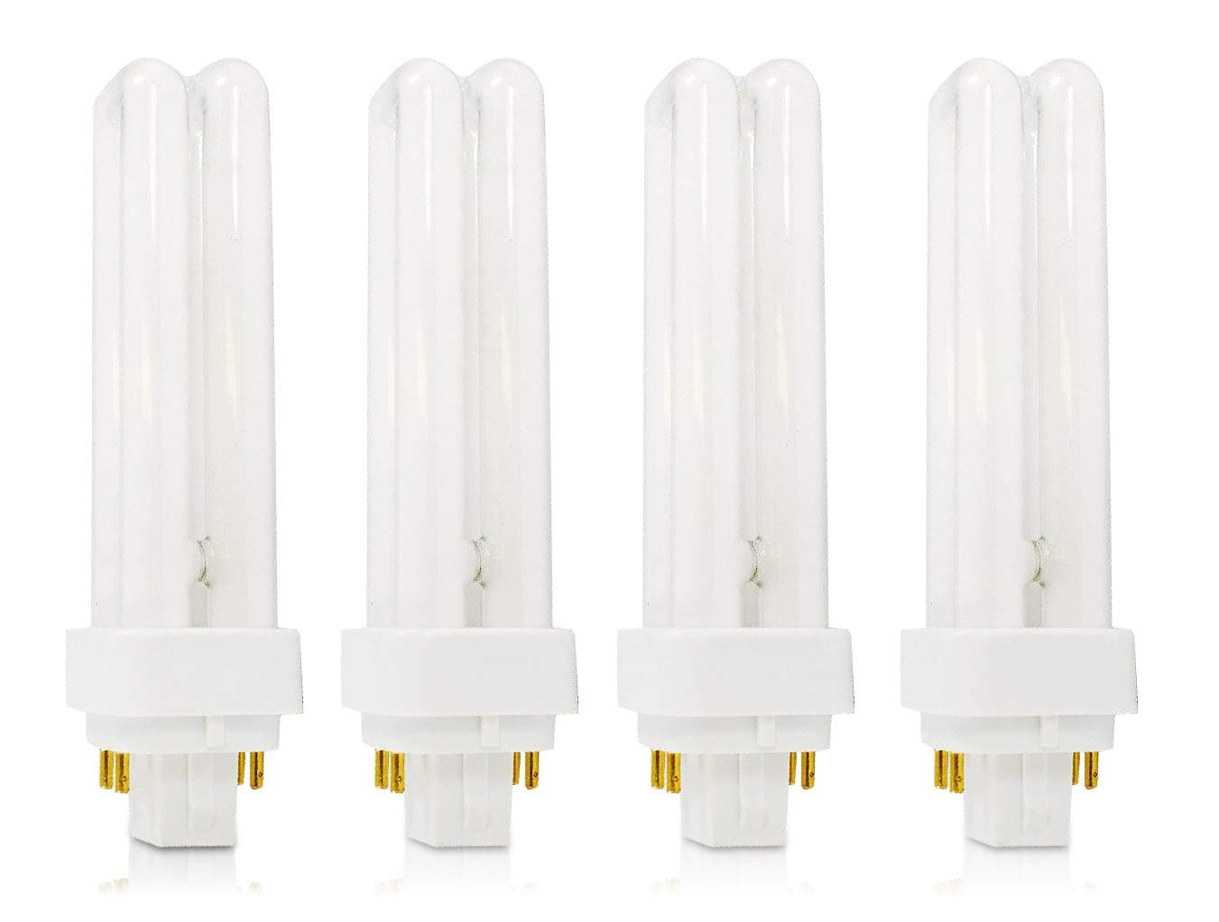 Circle (4 Pack CFL Bulbs Direct Generic Replacement for Panasonic FDS18E35/4 18W 3500K Double Tube, 4 Pin G24q-2 Base, Compact Fluorescent Light Bulbs