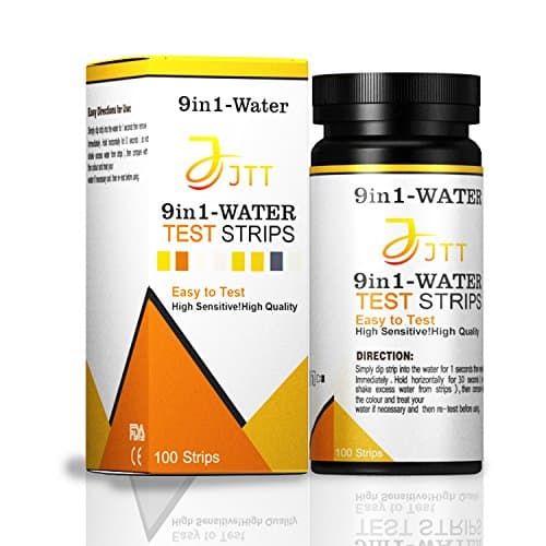 JTT 9 in 1 Water Test kit 100ct,Test for Drinking Water, Aquarium,Pool & Spa;Best Kit for Accurate Water Quality Testing,Instant Results -PH - Free Chlorine - Total Hardness + More