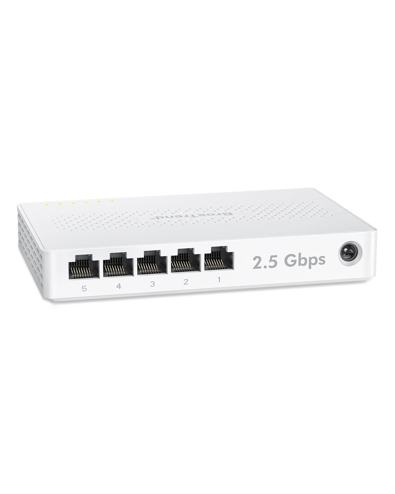 5 Port 2.5Gb Network Switch, Multi-Gigabit Unmanaged Ethernet Switch, Ethernet Splitter for Gaming Office Home NAS PC w/ Fanless Design, Desktop Wall-Mount, Plug & Play, Lifetime Protection