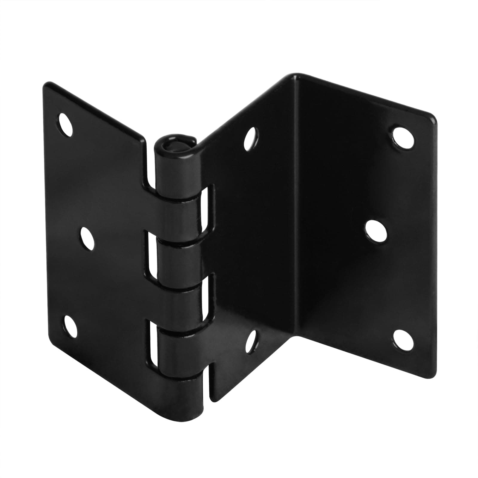 GBGS 6 Pcs 2-3/4" High Half-Surface Chest Hinges for 1-3/8" Thick Door Panel,3 Folding Offset Door Hinge,Black,Max Load 66lb